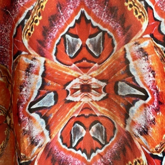 Akaru Women’s Sheer Beach Coverup Tunic Dress Multicolored Multi Print XL - Picture 10 of 15